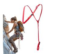 Duroecsain Arnés de escalada para hombres, de ascenso, de ascenso, amortiguador de golpes, arnés de pecho de alta resistencia para trabajos de construcción, exterior, trabajo en techos