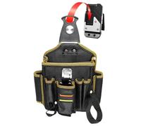 Duroecsain - Bolsa para cinturón de herramientas para electricista, bolsillo de cintura multibolsillo para técnico eléctrico - Funda ligera de gran capacidad para profesionales y particulares