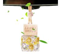Duroecsain Botella Difusor De Coche Colgado,Botellas Difusor De Coche Vacías - Botella de vidrio ambientador de coche única - Ornamento de perfume automotriz, difusor