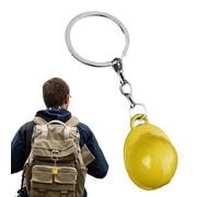 Duroecsain Cadenas de llave dura - Sombrero de construcción Llavero - Sombrero de seguridad microautomático Llavero Pequeño Sombrero duro Llavero Anillo de construcción Tema
