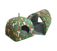 Duroecsain Cama Caverna para hámster - 2 Piezas de Hamaca Suave y Caliente para hámster, Accesorios de Jaula - Casa Caverna Hábitat para Erizo | para Hurones Chinchillas Conejos Pequeños Animales