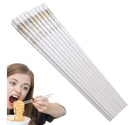 Duroecsain Cansticci di ceramica riutilizzabili e riutilizzabili,Utensili in ceramica | 10 paia per la lavastoviglie in lavastoviglie resistenti al calore portatile resistente agli accessori da cucina