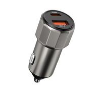 Duroecsain Cargador Rápido De Coche | Doble Puerto USB Type-C Power Delivery 30W Quick Charge 3.0 | Cargador De Coche - Para Teléfono Tableta Vehículo Casa Interior Coche Mujeres Hombres