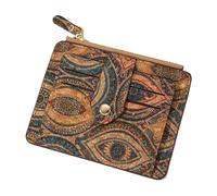 Duroecsain - Cartera para tarjetas para mujer, cartera para tarjetas de crédito, billetera floral vintage - pequeñas carteras para mujer, cartera tipo cartera fina, color marrón, c, Se référer au