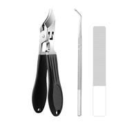 Duroecsain Cortaúñas angulares - Cortaúñas de acero inoxidable - Cortador portátil antisalpicaduras para manicura uñas hombres mujeres ancianos casa viaje