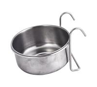 Duroecsain Cuencos para pájaros para jaula, cuenco para pienso de acero inoxidable, bandeja alimentadora de acero inoxidable antigoteo con amplia apertura para calopsita - Ideal para casa y