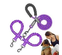 Duroecsain - Cuerda de entrenamiento para perros pequeños, cuerda de entrenamiento para perros pequeños, doble puppy Walking Plomo - Rotación de tren de pie Plomo Pet Shock absorbente elástico