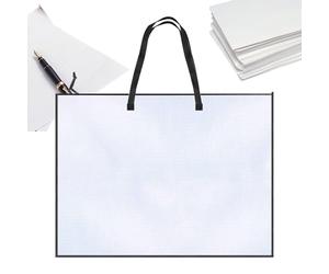 Duroecsain de,Estuche Portapósters 48 x 64 cm con Asa y Cremallera - Maletín Transparente Portátil, Estuche para Obras de Arte para Pósteres, Escuela, Universidad y