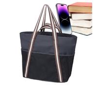 Duroecsain de playa de vacaciones - Bolsas impermeables con cremallera para ropa de playa, accesorio de viaje para maquillaje, chanclas, toallas, teléfonos y crema solar, Negro,