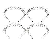 Duroecsain Diadema de metal para hombre, 4 diademas onduladas, diadema para hombre, diadema invisible, diadema de alambre en espiral para deportes al aire libre