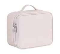 Duroecsain Estuche de maquillaje | Estuche de viaje de gran capacidad con compartimentos - Bolsa cosmética de doble capa con separador y asa para baño, pinceles y regalo