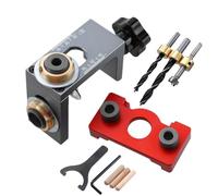 Duroecsain Jig de Doweling para carpintería, kit de jig dowel | Localizador de guía de taladro ajustable | Cientos de descensos de centrado profesional para muebles para procesamiento de muebles