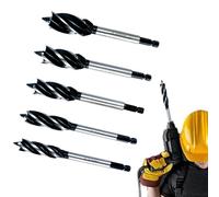 Duroecsain Juego De Mechas De Cola Hexagonal | Abre-Túfer De Metal De Cola Hexagonal, 4 Espinchos De Alta Resistencia,Para Carpinteros, Carpinteros, Concreto, Madera, Vidrio, Ladrillo, Azulejos