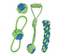 Duroecsain Juegos de cuerda para perros, juguete para perros con nudo de cuerda | 4 dientes limpieza del juguete mastico,Cuerda para mascotas, juegos de entretenimiento, actividad divertida para