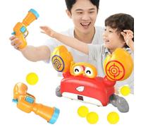 Duroecsain Juguete móvil de cangrejo, juegos de diana para niños - Juguete electrónico de tiro al blanco con cangrejo móvil,Juego de práctica de bolas de espuma con registro