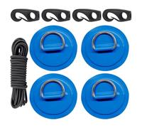 Duroecsain Kit de cuerda para puente de kayak - Kit de puente para kayak con cuerda - Accesorios de fijación con parche adhesivo de cuerda de 2,5 m para pesca camping barco Rafting Paddleboard canoa