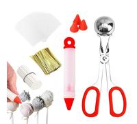 Duroecsain Kit de palillos y envoltorios para cakepop, kit de cake pop para niños, para hacer cake pop, kit divertido para decorar cake pop, bastones para cake pop y kits de bolsas para