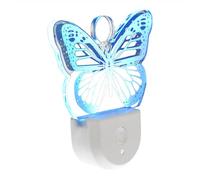 Duroecsain Luz nocturna colorida para cuarto de baño, luz nocturna de pared mariposa | Luz de noche LED 6 colores cambiantes, Iluminación de ambiente para colores cambiantes