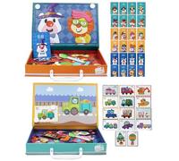 Duroecsain Magnético | Juegos de Bloques de Doble Cara,Juegos Magnéticos para Niños | para Adolescentes Adultos Niñas Aprendizaje Preescolar Viaje Jardín De Infancia Aula