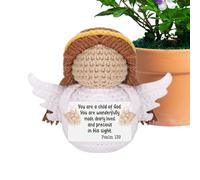 Duroecsain - Muñeca de ganchillo, diseño de ángel de punto creativo, para oficina, cumpleaños, regalo para mujer y hombre