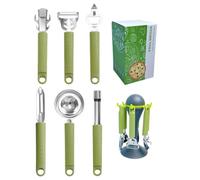 Duroecsain Pala y cortador de pizza, kit de herramientas para | Palas para pizza resistentes a la temperatura, 6 piezas | Herramienta para pizza Diseño ergonómico Pala para pizza fácil de manejar