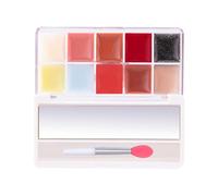 Duroecsain Paleta de lápiz labial de maquillaje, paleta de brillo de labios,Paleta de crema de labios de gelatina de 10 colores | Brillos de labios suaves multicolores, paleta de labios profesional,