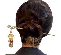 Duroecsain Palitos de pelo con colgantes, horquilla brillante para mujer, con pompón de linterna brillante, horquillas de estilo antiguo para peinado