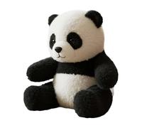 Duroecsain Panda - Almohada de peluche de panda suave con música suave, cojín transpirable realista, funda lavable regalo para niño, niña, cumpleaños, Navidad,