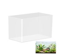 Duroecsain Pequeña bañera para peces, bañera para betta sin estructura, bañera sin marco ultra transparente para terrarios de cangrejos y arañas, espacio temporal para entusiastas de la naturaleza
