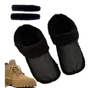 Duroecsain Plantillas de zapatos de peluche, forros de zapatos de piel,Plantillas cálidas con cordones | Plantillas gruesas y flexibles para zapatos, inserto de