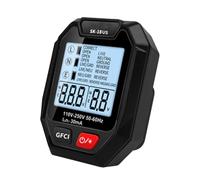Duroecsain Probador de voltaje de salida, Probador de salida eléctrica - Comprobador de salida del probador de enchufe digital enchufable | Probador de voltaje con pantalla LCD de alta definición para