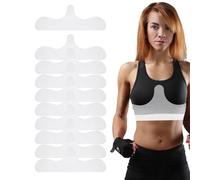 Duroecsain Protector de pezón absorbente para sujetador, paquete de 10 discos de algodón para escote - Discos lavables para entrenamiento gimnasio pilates yoga fitness y uso diario