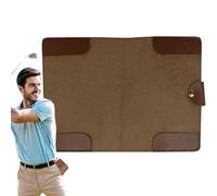 Duroecsain Puerta del cuadro de mandos, soporte para la tarjeta de mando de golf, Scorecard Golf Book Track Sheet Cover Yardage Holder - Accesorios deportivos de piel sintética, protección portátil de