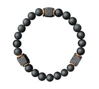 Duroecsain Pulsera de piedra volcánica para hombres, pulsera de piedra volcánica,Pulsera de cuentas de piedra rocosa volcánica - Pulseras de yoga, rellenos de almacenamiento, productos cristalinos