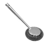 Duroecsain Scrubber de acero inoxidable, estropajo de lana de acero, mango ergonómico, acero multiusos, limpiador para cocinas domésticas, baños, escenas al aire libre