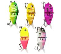 Duroecsain - Señuelo de en el bar, señuelo de bajo | 5X Swimbait articulado con ganchos | Bastidor de flujo lento, Herramienta de actividad recreativa para Trucha de Salmón de Lucio de Bass