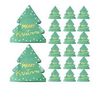 Duroecsain Servilletas de almuerzo de árbol de Navidad, Servilletas de papel navideñas para invitados - Papel de mano con patrón de árbol de Navidad,Servilleta de cóctel con estampado de árbol de