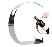 Duroecsain Soporte para botellas de vino - acero inoxidable moderno y elegante - Soporte para vino retro para el bar, para comedor, hogar, almacenamiento, colección, bar, salón, cocina