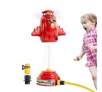 Duroecsain Sprinkler Rocket Outdoor Water Toys, cohete Sprinkler for Kids, Alegría linda fuera de los rociadores rotativos en forma de cohete de 360 °, Jugando al juguete de agua para niños de 4 a 8
