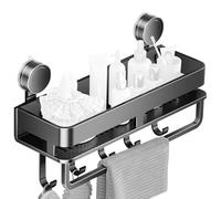 Duroecsain , succión con Ganchos extraíbles, Estante Inoxidable, dispensador de jabón sin taladros, para Cocina, baño, apartamento, bañera