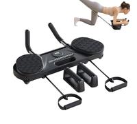Duroecsain Tabla para pilates para entrenamiento doméstico, tabla abdominal multifunción con base extraíble con ruedas - Herramienta de fitness para hombres y mujeres entrenamiento total cuerpo