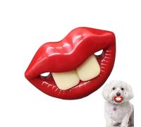 Duroecsain Tacos acolchados para cachorros para perros pequeños, juguetes para perros, chupete de silicona para perros con labios rojos, juguetes para enfermedades de la dentición suave, cuidado bucal