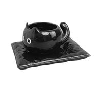 Duroecsain Tallas de gatos para amantes de los gatos, taza de café para gatos | 210 ml de té de gatito siamés de cerámica,Accesorios de riego de mujeres calibre grande, suministros para