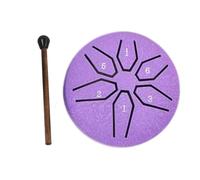 Duroecsain tambor de lengua de acero, tambor de lengua de acero de bolsillo, tambor de percusión de 3 pulgadas con , pequeño instrumento musical de 6 notas con para educación musical