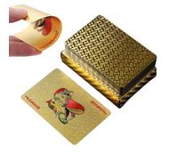 Duroecsain Tarjetas de estándar, Juego de Cartas de | Juego de Mesa de de Hoja de Oro Impermeable | Jugando Cartas portátiles estándar para el Entretenimiento Diario, Actividades