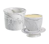 Duroecsain Tarro Mantecas, Tarro Cerámico Para Mantequilla Con Tapa, Caja De Almacenamiento Para Cocina Mesa De Centro Fiesta Reunión Familiar Brunch Picnic