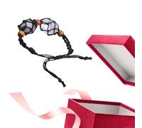 Duroecsain Titular de la pulsera de,Pulseras Jaula Cordones para es - Pulsera de cuarzo, cordón de pulsera, soporte de piedra vacío, cordón de jaula de colgante, collar de de