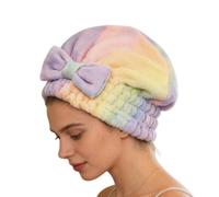 Duroecsain Toallas para Secar el Cabello | Turbante de Cabeza con - Toalla De Secado Rápido con Diseño De En Felpa Coral | para Madre Abuela Pelo Largo Corto Mojado Rizado Baño y