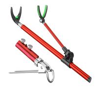 Duroecsain Toma para caña desde la orilla | Soporte para caña de a orilla - Caballete de acero portátil con montaje, equipo para hombres y mujeres senderismo camping al aire libre