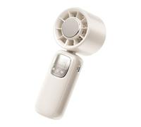 Duroecsain Ventilador manual portátil - Abanico personal, con pantalla LED, velocidad ajustable, plegable para viajes de verano y actividades al aire libre en días calurosos